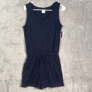 NWT New Amazon Essentials Navy Sleeveless Short Jumper Romper Size Small